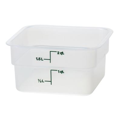 CAMBRO 2SFSPP190 | Transparentní polypropylenová nádoba na potraviny CamSquare, Cambro, 1, 9 l, 1, 9L, Průhledná