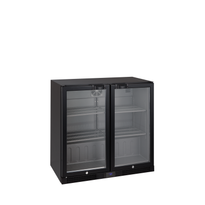 TEFCOLD 72442 | Minibar prosklené křídlové dveře, černá | DB202H