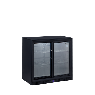 TEFCOLD 72449 | Minibar prosklené posuvné dveře, černá | DB202S