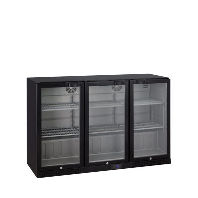 TEFCOLD 72452 | Minibar prosklené křídlové dveře, černá | DB302H
