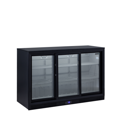 TEFCOLD 72569 | Minibar prosklené posuvné dveře, černá | DB302S