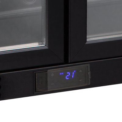 TEFCOLD 72569 | Minibar prosklené posuvné dveře, černá | DB302S