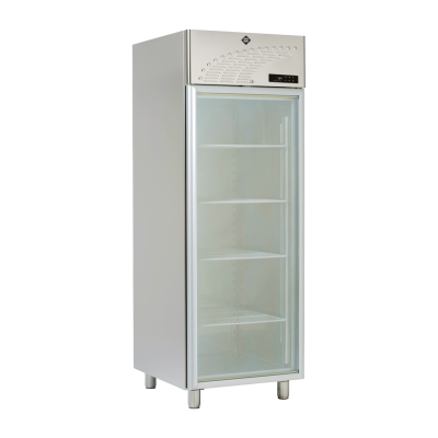 RMGASTRO LS 70 G | Skříň chladicí 650 l, LED osvětlení, prosklená, GN 2/1, nerez