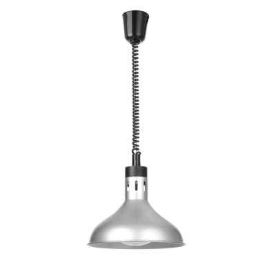 HENDI 273661 | Výškově nastavitelná ohřívací lampa, zvonovitý tvar, HENDI, Stříbrná, ⌀295x(H)207mm