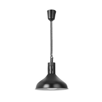 HENDI 273678 | Výškově nastavitelná ohřívací lampa, zvonovitý tvar, HENDI, Černá, ⌀295x(H)207mm