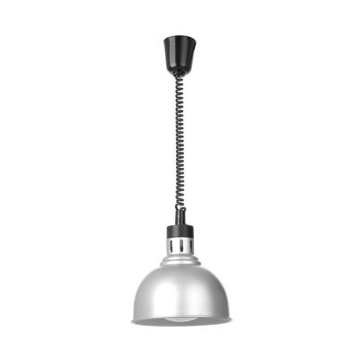 HENDI 273609 | Výškově nastavitelná ohřívací lampa, kupolová, HENDI, Stříbrná, ⌀250x(H)207mm