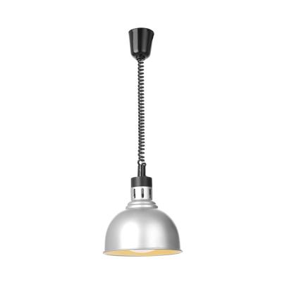 HENDI 273609 | Výškově nastavitelná ohřívací lampa, kupolová, HENDI, Stříbrná, ⌀250x(H)207mm