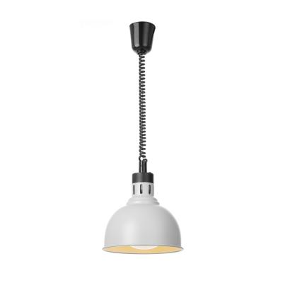 HENDI 273654 | Výškově nastavitelná ohřívací lampa, kupolová, HENDI, Bílá, ⌀250x(H)207mm