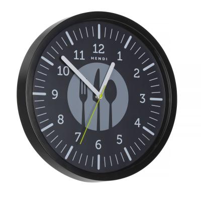 HENDI 271322 | Nástěnné hodiny, HENDI, designed by Robert Bronwasser, Černá, ⌀356x(H)45mm