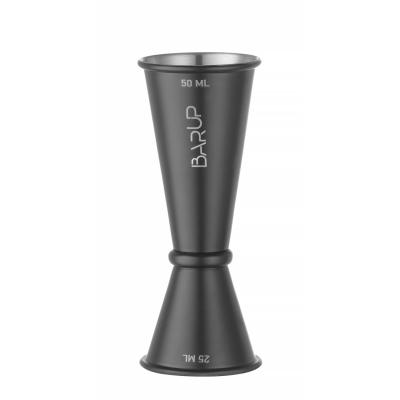 BARUP 596654 | Barová odměrka 25/50 ml, BarUp, Černá, ⌀44x(H)110mm