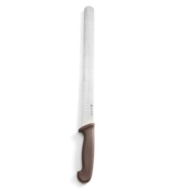 HENDI 842966 | Nůž na šunku a kebab s vroubkovanou čepelí, HENDI, Hnědá, (L)490mm