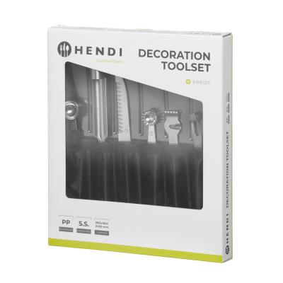 HENDI 856291 | Sada zdobících nožů - 6 ks, HENDI, Černá