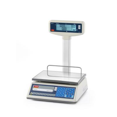 TEM TEM015B1D | Obchodní váha LCD s ramenem a certifikací, řada EGE, 15 kg, TEM
