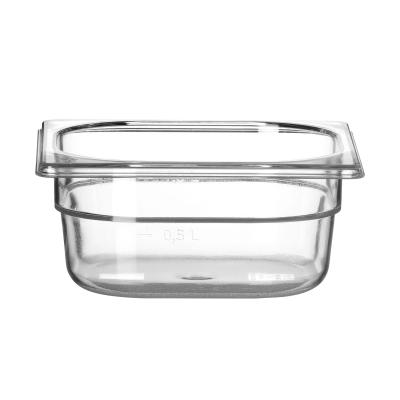 HENDI 861738 | Kontejner GN 1/6 polykarbonát, HENDI, Profi Line, GN 1/6, 1L, Průhledná