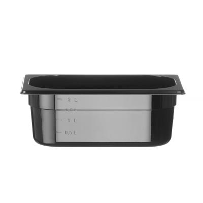 HENDI 862629 | Kontejner GN 1/4 černý polykarbonát, HENDI, Profi Line, GN 1/4, 2, 8L, Černá