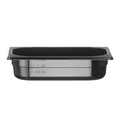 HENDI 862636 | Kontejner GN 1/4 černý polykarbonát, HENDI, Profi Line, GN 1/4, 1, 8L, Černá