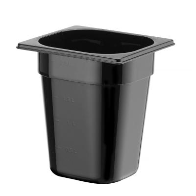 HENDI 862704 | Kontejner GN 1/6 černý polykarbonát, HENDI, Profi Line, GN 1/6, 3, 4L, Černá