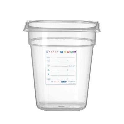 HENDI 880456 | Kontejner GN 1/6 HACCP, HENDI, GN 1/6, 3, 4L, Průhledná