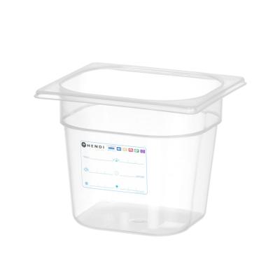 HENDI 880463 | Kontejner GN 1/6 HACCP, HENDI, GN 1/6, 2, 4L, Průhledná