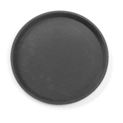 HENDI 878149 | Tác servírovací z polypropylenu, protiskluzový, kulatý, černý, HENDI, ⌀410x(H)20mm