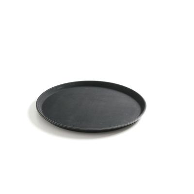 HENDI 878149 | Tác servírovací z polypropylenu, protiskluzový, kulatý, černý, HENDI, ⌀410x(H)20mm