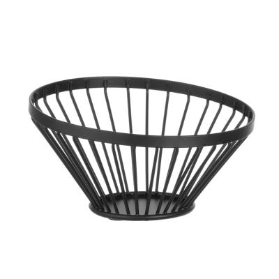 HENDI 427095 | Košík na ovoce kulatý šikmý černý, HENDI, ⌀150x(H)80mm
