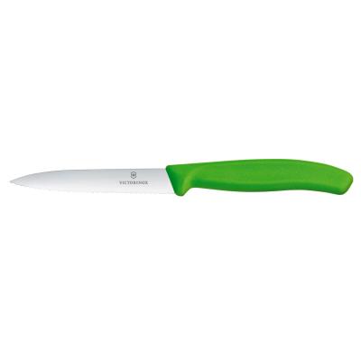 VICTORINOX 6.7736.L4 | Nůž na zeleninu se zoubkovaným ostřím, Victorinox, Zelená, (L)212mm