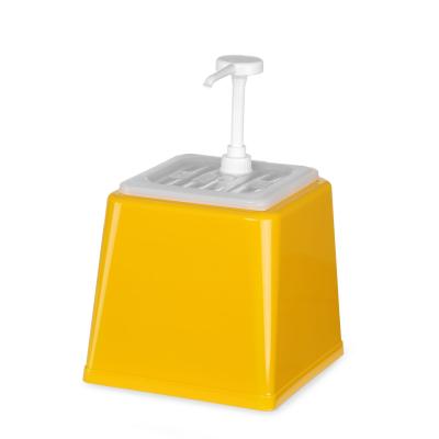 HENDI 203538 | Zásobník na omáčky s pumpičkou, HENDI, 2, 5L, Žlutá