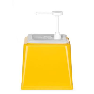 HENDI 203538 | Zásobník na omáčky s pumpičkou, HENDI, 2, 5L, Žlutá