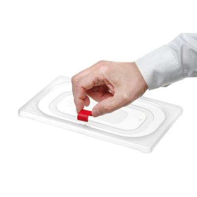 HENDI 880661 | Polypropylenové klipy HACCP pro kontejnery GN, HENDI, Červená, 12 ks