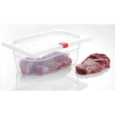 HENDI 880661 | Polypropylenové klipy HACCP pro kontejnery GN, HENDI, Červená, 12 ks