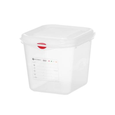 HENDI 873175 | Nádoba GN 1/6, polypropylen, HENDI, GN 1/6, 2, 6L, Průhledná, Obdélníkové