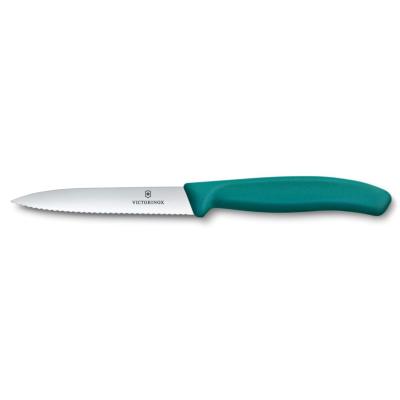 VICTORINOX 6.7734.C1 | Nůž na zeleninu, zoubkovaný, Victorinox, Zelená, (L)212mm