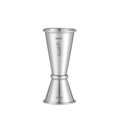 BARUP 597064 | Odměrka Jigger 20/40 ml, BarUp, 0, 04L, Stříbrná, ⌀42x(H)100mm, Kulatý