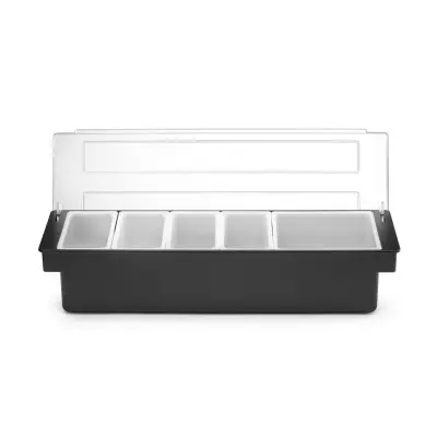 Zásobník na nápoje - 5 náplní, BarUp, Černá, 480x150x(H)100mm | 552131