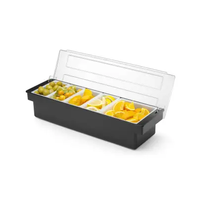 Zásobník na nápoje - 5 náplní, BarUp, Černá, 480x150x(H)100mm | 552131