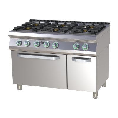 RM Gastro SPST 7120/21 G | Sporák plynový s plynovou troubou