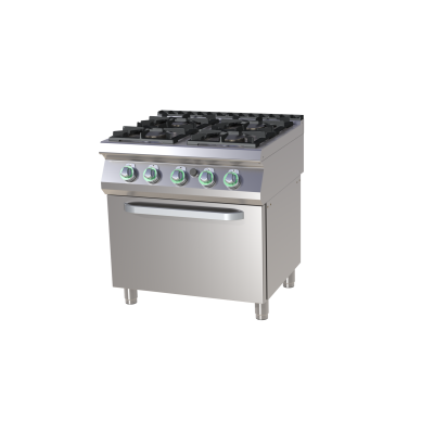 RM Gastro SPBT 780/21 G | sporák plynový s troubou 2/1