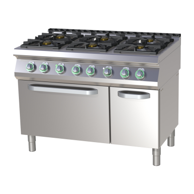 RM Gastro SPST 7120/21 GE | Sporák plynový s elektrickou statickou troubou