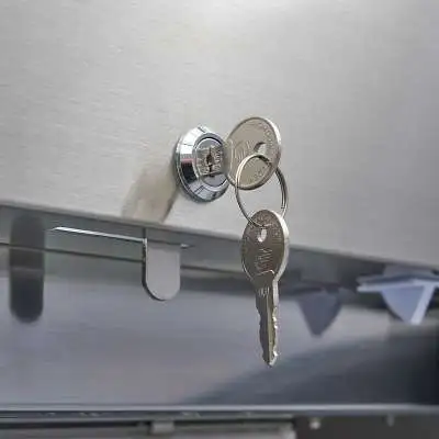 Maxima Lednice - 600 l - 3 nastavitelné police (2/1 GN) - nerezová ocel - se skleněnými dveřmi |  09400001