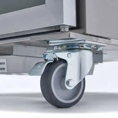 Maxima Lednice - 600 l - 3 nastavitelné police (2/1 GN) - nerezová ocel - se skleněnými dveřmi |  09400001