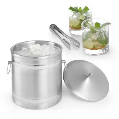 Box na led s dvojitými stěnami, BarUp, 5L, Stříbrná, 200x(H)230mm | 594704