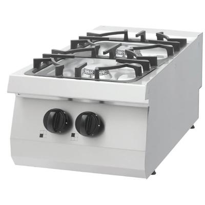 MAXIMA 09396001 | Sporák pro vysoké zatížení - 2 hořáky - plynový - jednoplotýnkový - hloubka 70 cm