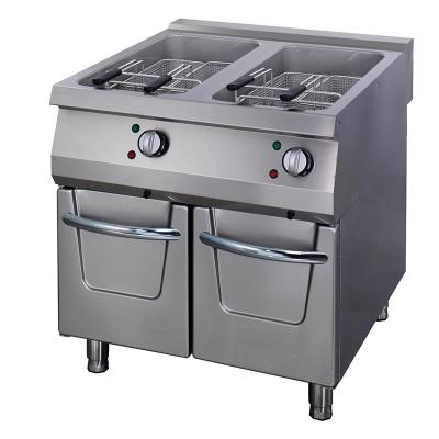 MAXIMA 09398608 | Fritéza Premium - 2 x 22 l - elektrická - dvojitá - s vypouštěcím kohoutkem - hloubka 90 cm