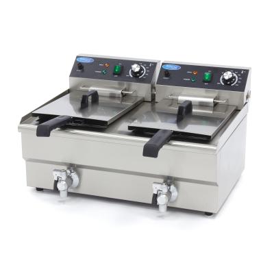 MAXIMA 09365231 | Fritéza 2 x 13 l s vypouštěcím kohoutkem - dvojitý koš