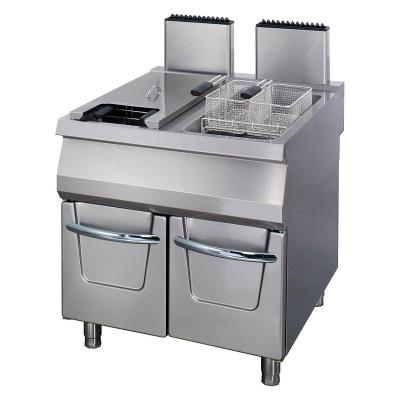 MAXIMA 09398606 | Fritéza Premium - 2 x 22 l - plynová - dvojitá - s vypouštěcím kohoutem - hloubka 90 cm