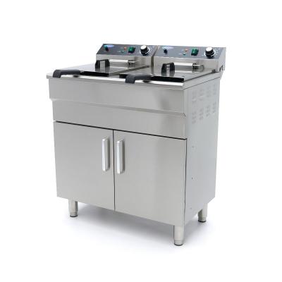 MAXIMA 09365158 | Fritéza - 2 x 16 l - 2 koše - s vypouštěcím kohoutem a stojanem - 230 V