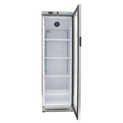 MAXIMA 09405022 | Chladnička - 400 l - nerezová ocel - se skleněnými dveřmi