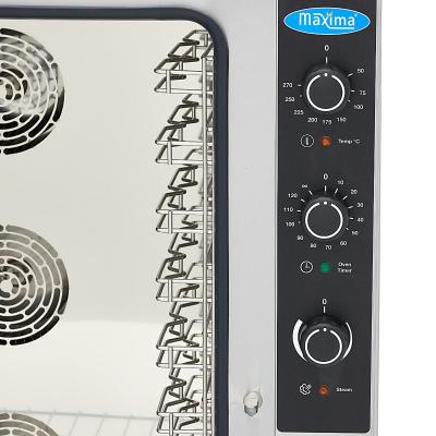 MAXIMA 08500207 | Kombinovaná parní Trouba - vhodná pro 10 Zásobníky (1/1 GN / 60 x 40 cm) - Analogová - 400V