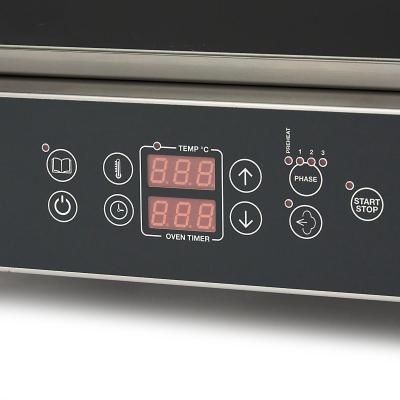 MAXIMA 08500203 | Kombinovaná parní Trouba - vhodná pro 4 Zásobníky (1/1 GN / 60 x 40 cm) - Digitální Displej - 400V
